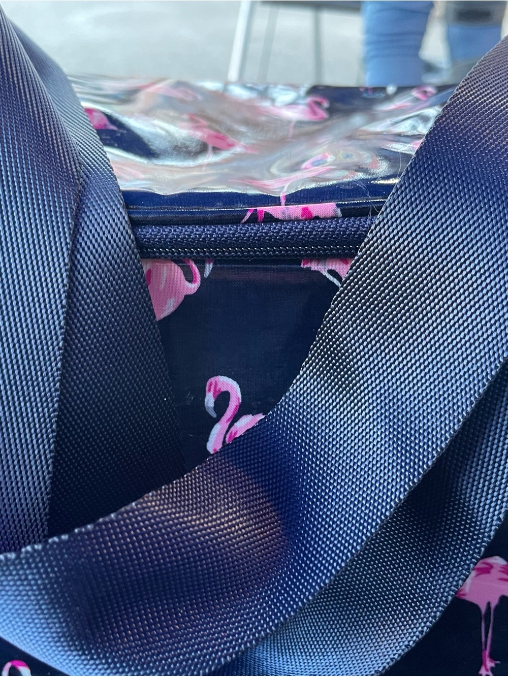 Vera Bradley Pink Flamingo Print Lunch tote - Picture 3 of 4
